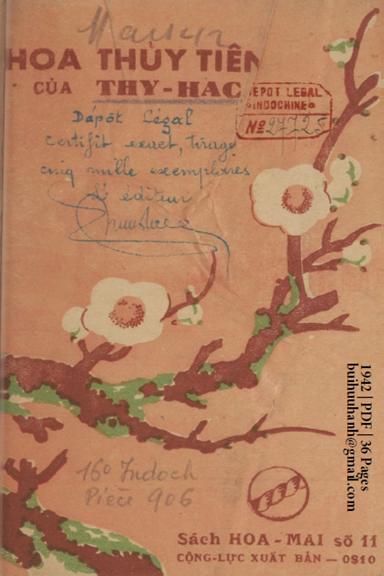 Hoa Thủy Tiên (NXB Cộng Lực 1942) - Thy Hạc, 36 Trang