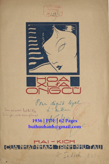Hoa Xưa Ong Cũ (NXB Ngô Tử Hạ 1936) - Trịnh Như Tấu, 62 Trang