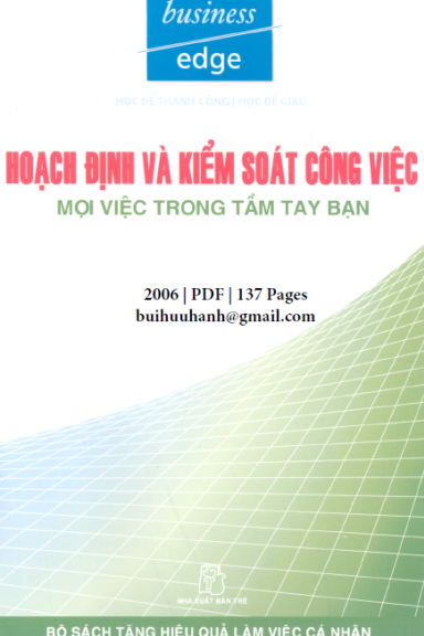 Hoạch Định Và Kiểm Soát Công Việc (NXB Trẻ 2006) - Joe Johnson, 137 Trang