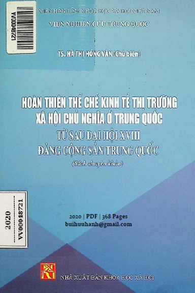 Hoàn Thiện Thể Chế Kinh Tế Thị Trường Xã Hội Chủ Nghĩa Ở Trung Quốc - Hà Thị Hồng Vân, 368 Trang