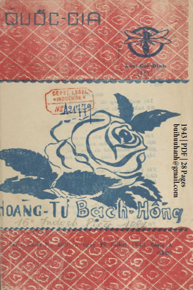 Hoàng Tử Bạch Hồng (NXB Quốc Gia 1943) - Huyền Nga, 28 Trang