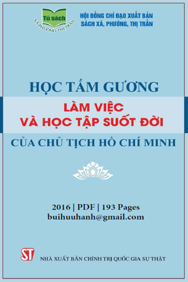 Học Tấm Gương Làm Việc Và Học Tập Suốt Đời (NXB Chính Trị 2016) - Lê Văn Yên, 193 Trang