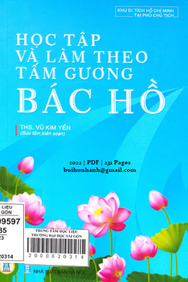 Học Tập Và Làm Theo Tấm Gương Bác Hồ (NXB Hà Nội 2022) - Vũ Kim Yến, 231 Trang