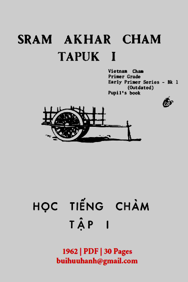 Học Tiếng Chàm Tập 1 (NXB Bộ Giáo Dục 1962) - Đỗ Bá Khê, 30 Trang