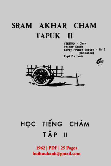 Học Tiếng Chàm Tập 2 (NXB Bộ Giáo Dục 1962) - Đỗ Bá Khê, 25 Trang