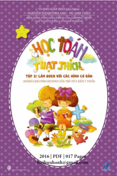 Học Toán Thật Thích Tập 2-Làm Quen Với Các Hình Cơ Bản Phụ Huynh (NXB Thời Đại 2016) - Chu Cẩm  Thơ
