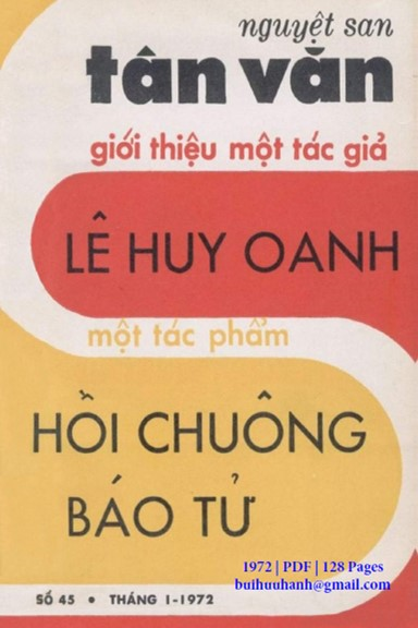 Hồi Chuông Báo Tử (NXB Tân Văn 1972) - Lê Huy Oanh, 128 Trang