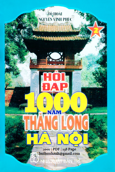 Hỏi Đáp 1000 Năm Thăng Long-Hà Nội Tập 2 (NXB Trẻ 2001) - Tô Hoài, 138 Trang