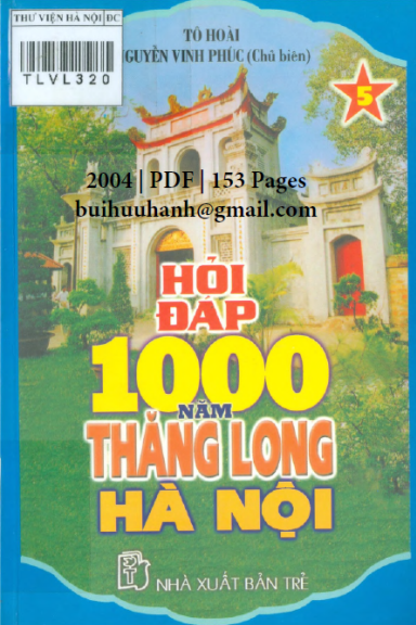 Hỏi Đáp 1000 Năm Thăng Long-Hà Nội Tập 5 (NXB Trẻ 2004) - Tô Hoài, 153 Trang
