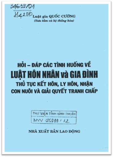 Hỏi-Đáp Các Tình Huống Về Luật Hôn Nhân Và Gia Đình (NXB Lao Động 2012) - Quốc Cường, 319 Trang
