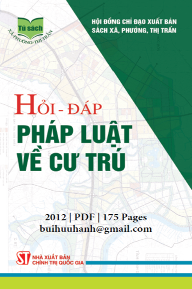Hỏi-Đáp Pháp Luật Về Cư Trú (NXB Chính Trị 2012) - Nguyễn Ngọc Anh, 175 Trang