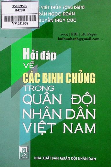 Hỏi Đáp Về Các Binh Chủng Trong Quân Đội Nhân Dân Việt Nam (NXB Quân Đội 2009) - Đặng Việt Thủy