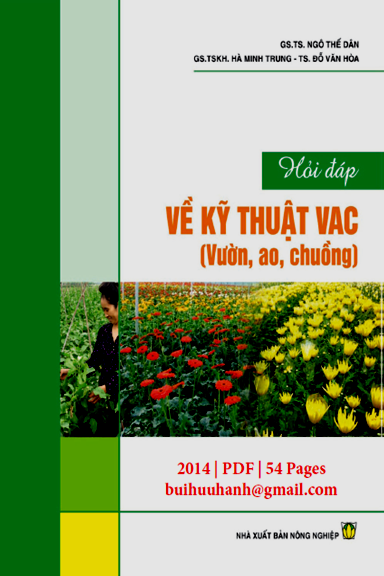 Hỏi Đáp Về Kỹ Thuật VAC Tập 1 (NXB Nông Nghiệp 2014) - Ngô Thế Dân, 54 Trang