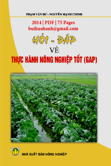 Hỏi Đáp Về Thực Hành Nông Nghiệp Tốt GAP (NXB Nông Nghiệp 2014) - Nguyễn Mạnh Chinh, 75 Trang
