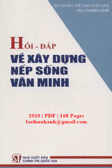 Hỏi Đáp Về Xây Dựng Nếp Sống Văn Minh (NXB Chính Trị 2010) - Trần Thị Tuyết Mai, 168 Trang