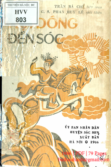 Hội Dóng Đền Sóc (NXB Hà Nội 1986) - Trần Bá Chí, 79 Trang