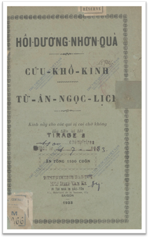 Hồi Dương Nhơn Quả-Cứu Khổ Kinh (NXB Bảo Tồn 1933) - Kinh Phật Giáo, 140 Trang