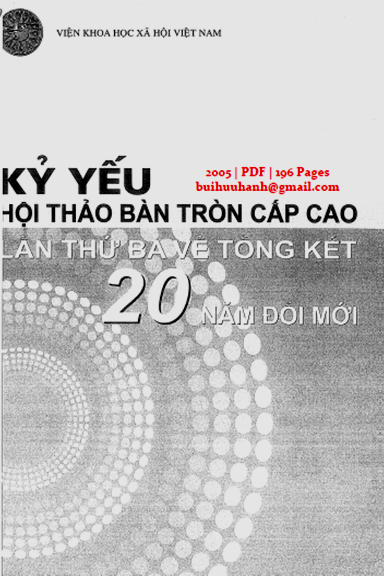 Hội Thảo Bàn Tròn Cấp Cao Lần Thứ Ba Về Tổng Kết 20 Năm Đổi Mới (NXB Hà Nội 2005) - Đỗ Hoài Nam