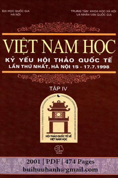 Hội Thảo Quốc Tế Về Việt Nam Học Lần I Tập 4 (NXB Thế Giới 2001) - Nhiều Tác Giả, 474 Trang