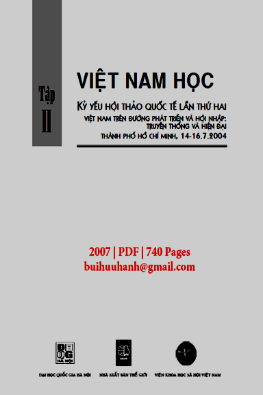 Hội Thảo Quốc Tế Về Việt Nam Học Lần II Tập 2 (NXB Thế Giới 2007) - Nhiều Tác Giả, 740 Trang