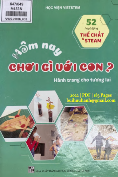 Hôm Nay Chơi Gì Với Con (NXB Đại Học Quốc Gia 2022) - Học Viện Vietstem, 183 Trang