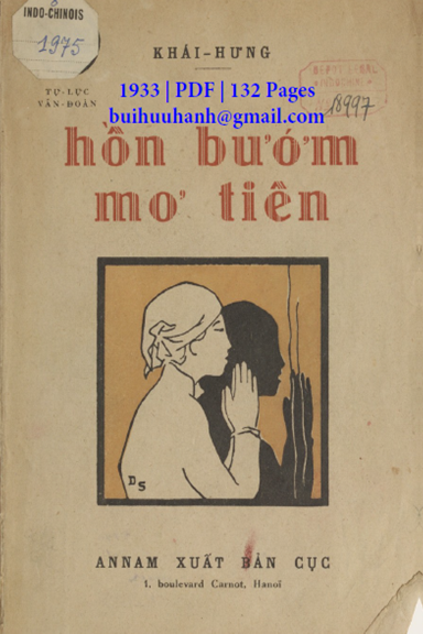 Hồn Bướm Mơ Tiên (NXB An Nam 1933) - Khái Hưng, 132 Trang