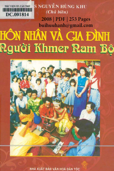 Hôn Nhân Và Gia Đình Người Khmer Nam Bộ (NXB Văn Hóa Dân Tộc 2008) - Nguyễn Hùng Khu, 253 Trang