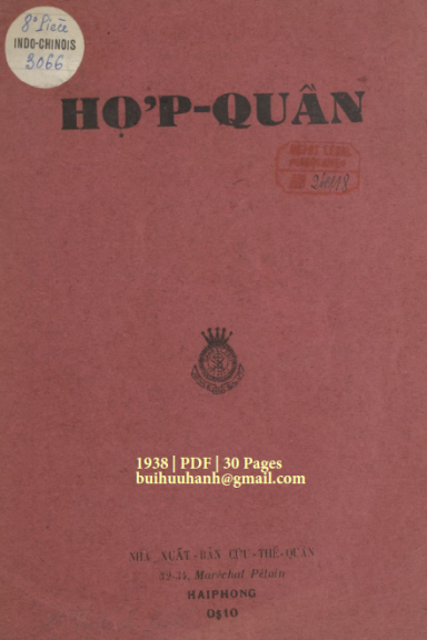 Hợp Quần (NXB Cứu Thế Quân 1938) - Nhiều Tác Giả, 30 Trang