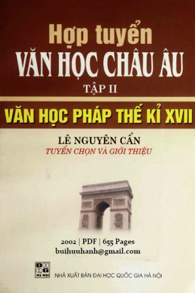 Hợp Tuyển Văn Học Châu Âu Tập 2 (NXB Đại Học Quốc Gia 2002) - Lê Nguyên Cẩn, 655 Trang