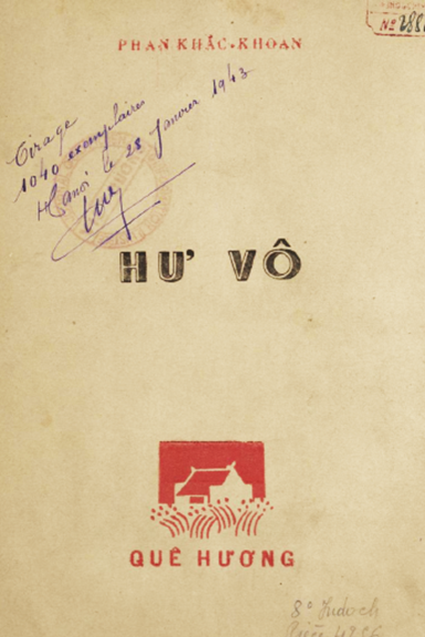 Hư Vô (NXB Quê Hương 1942) - Phan Khắc Khoan, 52 Trang