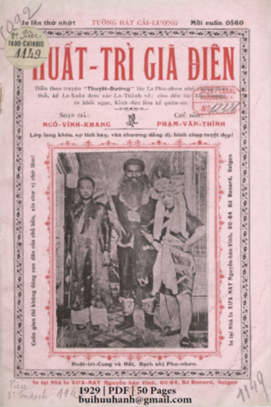 Huấn Trì Giã Điên (NXB Xưa Nay 1929) - Ngô Vĩnh Khang, 50 Trang