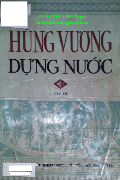 Hùng Vương Dựng Nước Tập 3 (NXB Khoa Học Xã Hội 1973) - Viện Khảo Cổ, 390 Trang