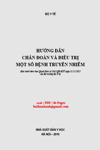 Hướng Dẫn Chẩn Đoán Và Điều Trị Một Số Bệnh Truyền Nhiễm (NXB Y Học 2016) - Nguyễn Thị Xuyên
