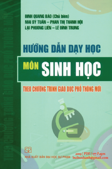 Hướng Dẫn Dạy Học Môn Sinh Học (NXB Đại Học Sư Phạm 2019) - Đinh Quang Báo, 177 Trang