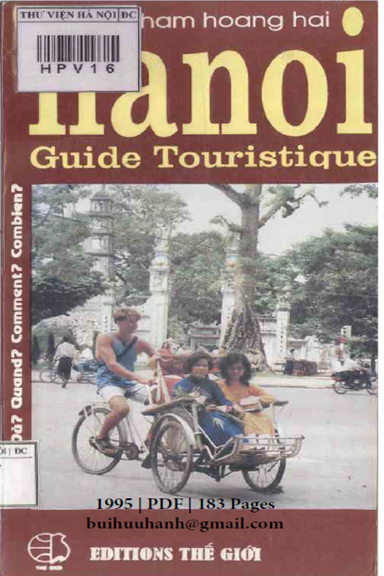 Hướng Dẫn Du Lịch Hà Nội (NXB Thế Giới 1995) - Phạm Hoàng Hải, 183 Trang
