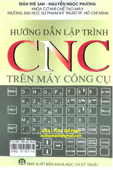 Hướng Dẫn Lập Trình CNC Trên Máy Công Cụ (NXB Khoa Học Kỹ Thuật 2022) - Trần Thế San, 264 Trang