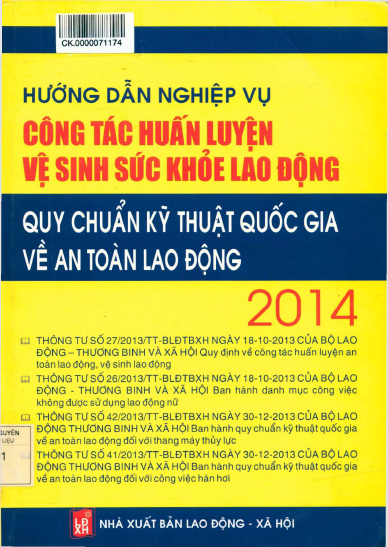Hướng Dẫn Nghiệp Vụ Công Tác Huấn Luyện Vệ Sinh Sức Khỏe Lao Động Quy Chuẩn Kỹ Thuật Quốc Gia