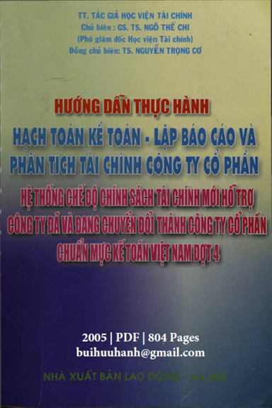 Hướng Dẫn Thực Hành Hạch Toán Kế Toán-Lập Báo Cáo Và Phân Tích Tài Chính Công Ty Cổ Phần