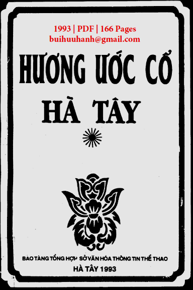 Hương Ước Cổ Hà Tây (NXB Hà Tây 1993) - Nguyễn Tá Nhí, 166 Trang