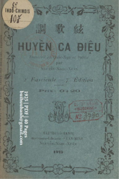 Huyền Ca Diệu Cuốn 2 (NXB Văn Minh 1925) - Nguyễn Ngọc Xuân, 40 Trang