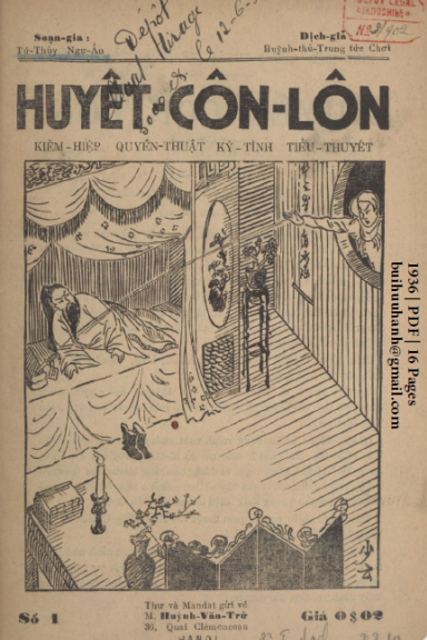 Huyết Côn Lôn Số 1-10 (NXB Vạn Tường 1936) - Tứ Thủy, 160 Trang