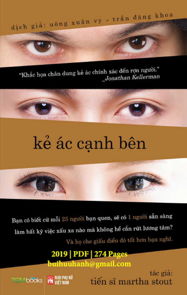 Kẻ Ác Cạnh Bên (NXB Phụ Nữ 2019) - Martha Stout, 274 Trang