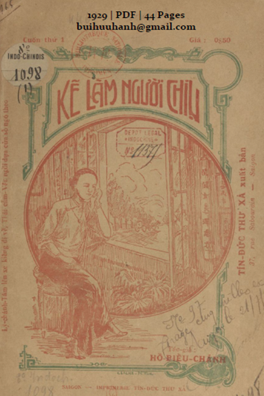 Kẻ Làm Người Chịu Cuốn 1-4 (NXB Tín Đức Thư Xã 1929) - Hồ Biểu Chánh, 176 Trang