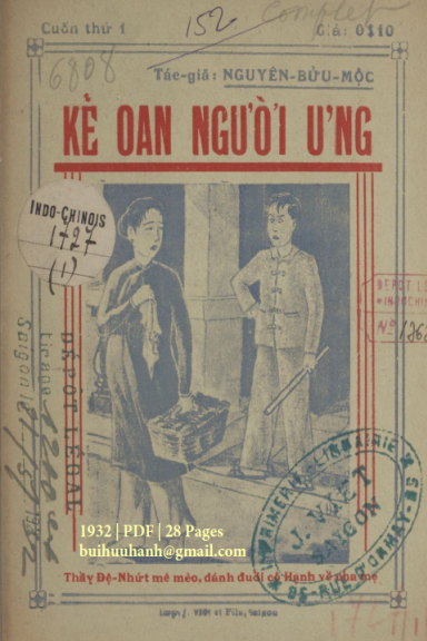 Kẻ Oan Người Ưng Cuốn 1-3 (NXB Nguyễn Văn Viết 1932) - Nguyễn Bửu Mộc, 92 Trang