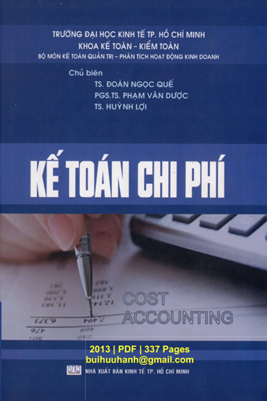 Kế Toán Chi Phí (NXB Kinh Tế 2013) - Đoàn Ngọc Quế, 337 Trang