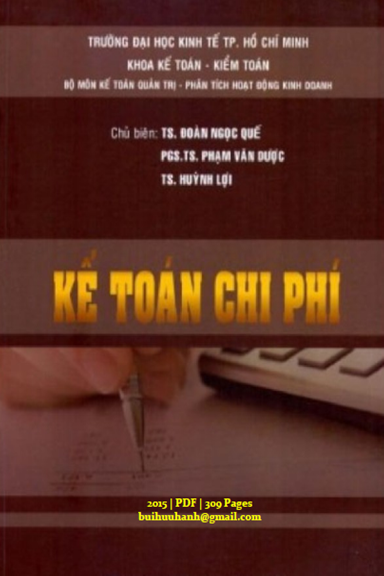 Kế Toán Chi Phí (NXB Kinh Tế 2015) - Đoàn Ngọc Quế, 309 Trang