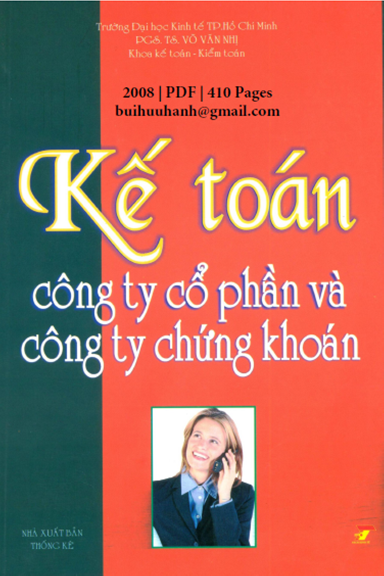 Kế Toán Công Ty Cổ Phần Và Công Ty Chứng Khoán (NXB Thống Kê 2008) - Võ Văn Nhị, 410 Trang