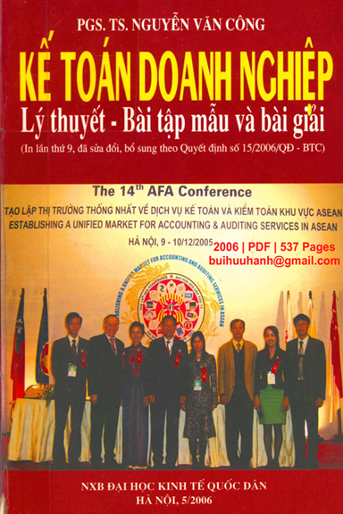 Kế Toán Doanh Nghiệp Lý Thuyết-Bài Tập Mẫu Và Bài Giải (NXB Kinh Tế Quốc Dân 2006) - Nguyễn Văn Công