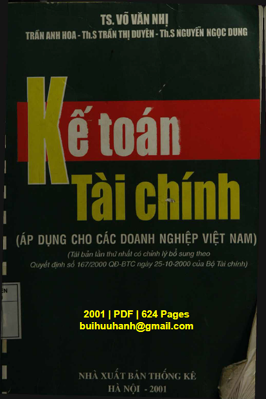 Kế Toán Tài Chính (NXB Thống Kê 2001) - Võ Văn Nhị, 624 Trang