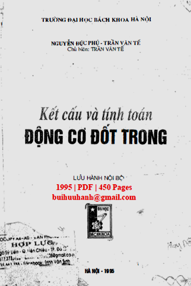 Kết Cấu Và Tính Toán Động Cơ Đốt Trong (NXB Hà Nội 1995) - Trần Văn Tế, 450 Trang